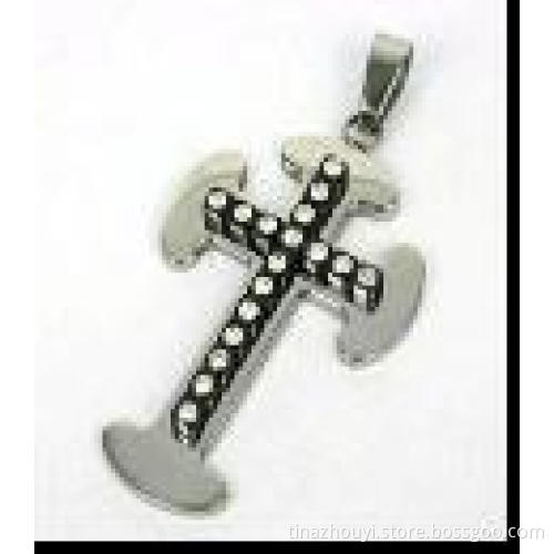 stainless steel cross pendant